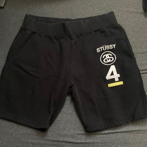 Fleece Black Stussy Sweat Shorts